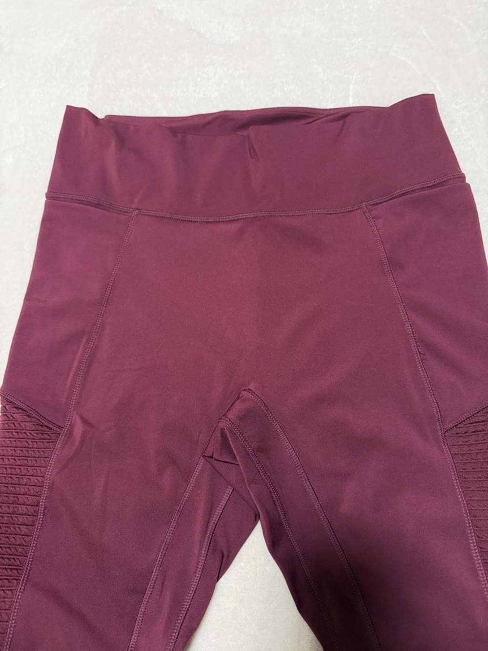 Fabletics 2X High-Waist Wine Stretch Leggings